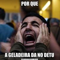 POR QUEA GELADEIRA DA NO DETU