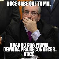 VOCÊ SABE QUE TA MALQUANDO SUA PRIMA DEMORA PRA RECONHECER VOCÊ