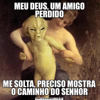MEU DEUS, UM AMIGO PERDIDOME SOLTA, PRECISO MOSTRA O CAMINHO DO SENHOR