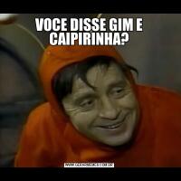 VOCE DISSE GIM E CAIPIRINHA?