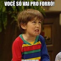 VOCÊ SÓ VAI PRO FORRÓ! 