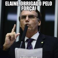 ELAINE, OBRIGADO PELO FORÇA!