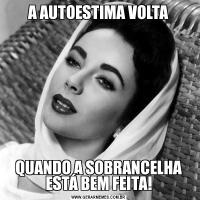 A AUTOESTIMA VOLTAQUANDO A SOBRANCELHA ESTÁ BEM FEITA!