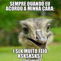 SEMPRE QUANDO EU ACORDO A MINHA CARA:( SLK MUITO FEIO KSKSKSKS )