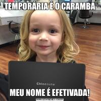 TEMPORÁRIA É O CARAMBAMEU NOME É EFETIVADA!