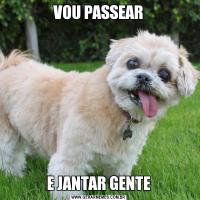 VOU PASSEARE JANTAR GENTE