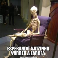 ESPERANDO A VIZINHA  VARRER A FAROFA 