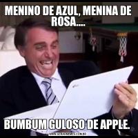 MENINO DE AZUL, MENINA DE ROSA....BUMBUM GULOSO DE APPLE. 