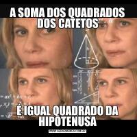 A SOMA DOS QUADRADOS DOS CATETOSÉ IGUAL QUADRADO DA HIPOTENUSA