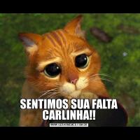 SENTIMOS SUA FALTA CARLINHA!!