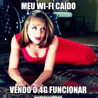 MEU WI-FI CAÍDOVENDO O 4G FUNCIONAR