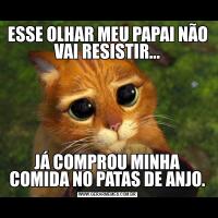ESSE OLHAR MEU PAPAI NÃO VAI RESISTIR...JÁ COMPROU MINHA COMIDA NO PATAS DE ANJO.