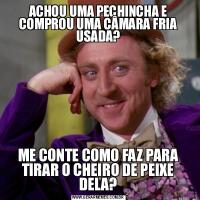 ACHOU UMA PECHINCHA E COMPROU UMA CÂMARA FRIA USADA?ME CONTE COMO FAZ PARA TIRAR O CHEIRO DE PEIXE DELA?