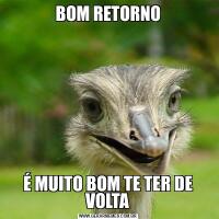BOM RETORNOÉ MUITO BOM TE TER DE VOLTA
