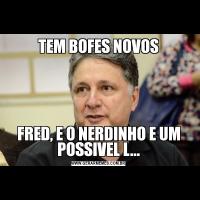 TEM BOFES NOVOSFRED, E O NERDINHO E UM POSSIVEL L...