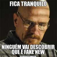 FICA TRANQUILONINGUÉM VAI DESCOBRIR QUE É FAKE NEW