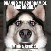 QUANDO ME ACORDAM DE MADRUGADA MINHA REACAO