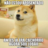 NÃO ESTOU APOSENTADOANTES JÁ ERA CACHORRO AGORA SOU LOBÃO