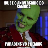 HOJE É O ANIVERSÁRIO DO SAMUCAPARABÉNS VC É DEMAIS