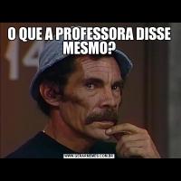 O QUE A PROFESSORA DISSE MESMO?