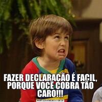 FAZER DECLARAÇÃO É FACIL, PORQUE VOCÊ COBRA TÃO CARO!!!