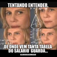 TENTANDO ENTENDER.DE ONDE VEM TANTA TABELA DO SALARIO  GUARDA...