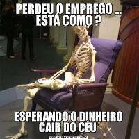 PERDEU O EMPREGO ... ESTÁ COMO ?ESPERANDO O DINHEIRO CAIR DO CÉU 