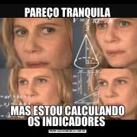 PAREÇO TRANQUILAMAS ESTOU CALCULANDO OS INDICADORES 