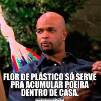 FLOR DE PLÁSTICO SÓ SERVE PRA ACUMULAR POEIRA DENTRO DE CASA.