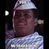 O QUE ?VAI TER AULA ONLINE