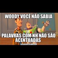 WOODY VOCÊ NÃO SABIAPALAVRAS COM NH NÃO SÃO ACENTUADAS 