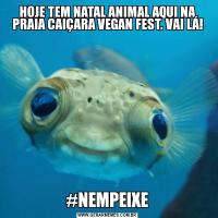 HOJE TEM NATAL ANIMAL AQUI NA PRAIA CAIÇARA VEGAN FEST. VAI LÁ!#NEMPEIXE