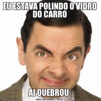 EU ESTAVA POLINDO O VIDRO DO CARROAI QUEBROU 
