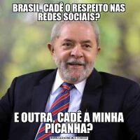 BRASIL, CADÊ O RESPEITO NAS REDES SOCIAIS?E OUTRA, CADÊ A MINHA PICANHA?