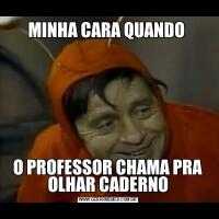 MINHA CARA QUANDO O PROFESSOR CHAMA PRA OLHAR CADERNO
