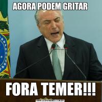 AGORA PODEM GRITARFORA TEMER!!!