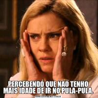 PERCEBENDO QUE NAO TENHO MAIS IDADE DE IR NO PULA-PULA.
