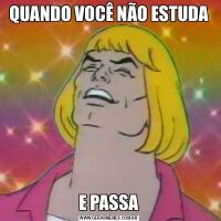 QUANDO VOCÊ NÃO ESTUDAE PASSA