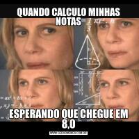 QUANDO CALCULO MINHAS NOTASESPERANDO QUE CHEGUE EM 8,0