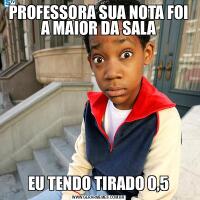 PROFESSORA SUA NOTA FOI A MAIOR DA SALAEU TENDO TIRADO 0,5