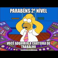 PARABÉNS 2º NÍVELVOCÊ ADQUIRIU A CARTEIRA DE TRABALHO