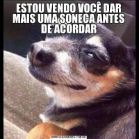 ESTOU VENDO VOCÊ DAR MAIS UMA SONECA ANTES DE ACORDAR