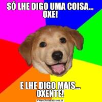 SÓ LHE DIGO UMA COISA...
OXE!E LHE DIGO MAIS...
OXENTE!