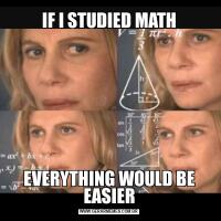 IF I STUDIED MATHEVERYTHING WOULD BE EASIER