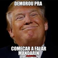 DEMOROU PRA COMEÇAR A FALAR MANDARIN