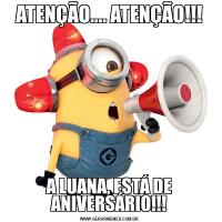 ATENÇÃO.... ATENÇÃO!!!A LUANA, ESTÁ DE ANIVERSÁRIO!!!