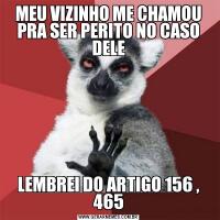 MEU VIZINHO ME CHAMOU PRA SER PERITO NO CASO DELELEMBREI DO ARTIGO 156 , 465