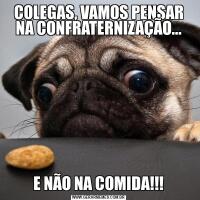 COLEGAS, VAMOS PENSAR NA CONFRATERNIZAÇÃO...E NÃO NA COMIDA!!!