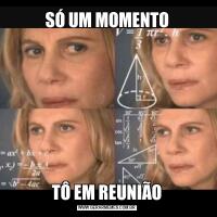 SÓ UM MOMENTOTÔ EM REUNIÃO