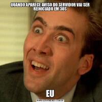 QUANDO APARECE AVISO DO SERVIDOR VAI SER REINICIADO EM 30SEU